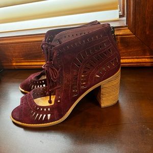 Vince Camuto Tarita Cut-Out Lace Up Heels